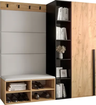 Produktbild von Garderobe MIRO Set 1 mit gepolsterten Paneelen Industrial Design