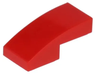 Imagen del producto de 10 unidades de pieza LEGO Bogenstein 2 x 1 sin protuberancias (11477) - Rojo