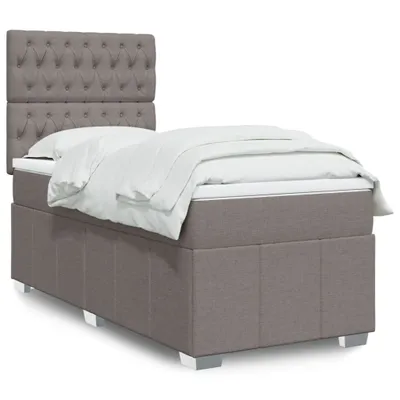 Produktbild von Hochwertig Boxspringbett mit Matratze Taupe 100x200 cm Stoff 3291590
