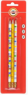 Image de Crayons KOH gradation HB avec gomme 3pcs