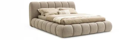 Produktbild von Schlafzimmer Bett 180x200 Beige Modernes Möbel Lagerung Doppelbett Polsterbett
