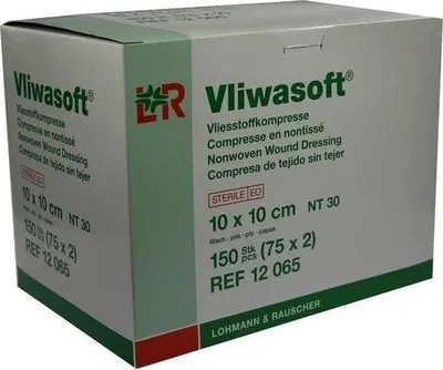 Produktbild von VLIWASOFT Vlieskompressen steril 10x10 cm 4l.