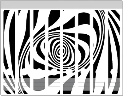 Produktbild von Wallario Ordnerrücken Sticker, selbstklebend für schmale Ordner, 8 Stück, Motiv Optische Täuschung - Zebra Muster - schwarz weiß