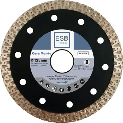 Produktbild von Diamanttrennscheibe Keramik Segment Diamantscheibe 115 mm 125 mm Keramik Premium***** CeraMondo 125
