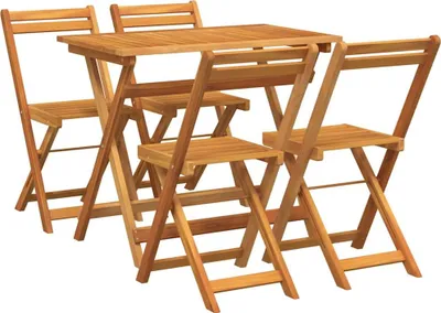 Obrázok produktu pre vidaXL Bistro súprava 5 ks, prírodná farba, masívne drevo, akácia