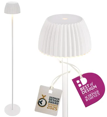 Produktbild von BRILONER - Riffle LED Stehlampe kabellos IP44 mit Touch, dimmbar, Memoryfunktion