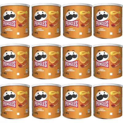 Produktbild von Pringles Sweet Paprika Stapelchips süß und würzig 40g 12er Pack