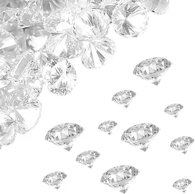 Imagen del producto de Diamantes de acrílico decorativos, transparentes, 4200 unidades, de 3 mm y 4,5 mm, para decoración artesanal