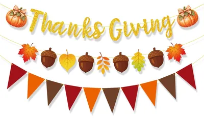 3er Set Thanksgiving Filz Girlande Herbstdeko Wimpelkette