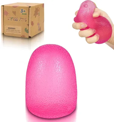 Productafbeelding van Sensorische knijpbal - 9,5 x 7 cm - Stressbal voor kinderen en volwassenen - Roze
