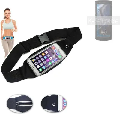 Produktbild von K-S-Trade Jogging-Armband kompatibel mit Cubot Pocket 3 Gürteltasche Umhängetasche Bauchtasche schwarz Sport Running Jogging Fitness Laufen Exercise