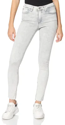 Productafbeelding van Cross Jeans, dames broek, Natalia skinny jeans, modelnummer P 448-109, kleur grijs (lichtgrijs, met verweerde details)