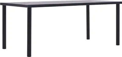 Produktbild von Maison Exclusive - Esstisch Schwarz und Betongrau 200 x 100 x 75 cm MDF