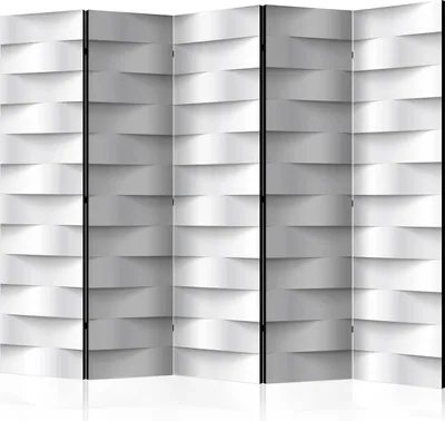 Produktbild von 5-teiliger Einseitiger Vlies Paravent - White Illusion II 225x172 cm Muster f-B-0060-z-c