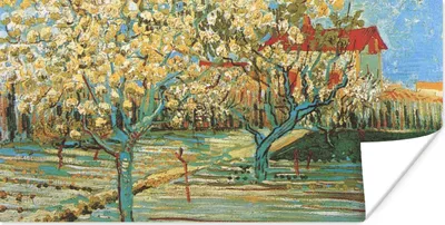 Produktbild von MuchoWow® Poster Blühender Obstgarten - Vincent van Gogh 80x40 cm - Wanddeko
