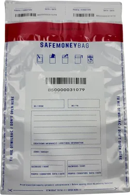 Produktbild von SAFEMONEYBAG Schließfachumschläge weiß B5 190x260+35 100 Stück