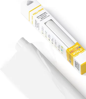 Produktbild von Poli-Tape Poli-Flex turbo, Hitzebeständige Vinylrolle, Glattes wärmeübertragendes Vinyl, Weiß, Einfarbig, Glänzend, 60 °C