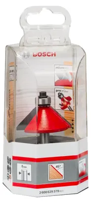 Image de Fraise à chanfreiner Bosch Expert for Wood 8 x 44 x 61 mm 45 ( 2608629379 ) pour le bois