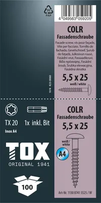 Immagine prodotto di Vite per facciate COLR 5,5 x 25 (100 pz.)