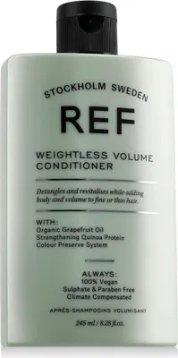 Zdjęcie produktu dla REF Weightless Volume, Kobiety, Odżywka do włosów nieprofesjonalna, Mocne włosy, Cienkie włosy, Świecący, Wzmacniający, 245 ml, Butelka