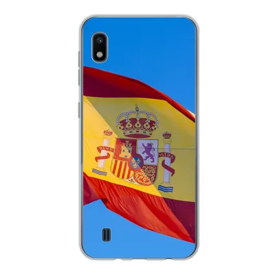Produktbild von MuchoWow® Handyhülle Schutzhülle Hülle für Samsung Galaxy A10 Die Nationalflagge von Spanien Silikon Softcase Handy Hülle - Schutzhülle