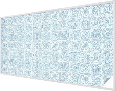 Obrázek produktu pro Vitrážová fólie na okno - 116x200 cm - vitrážový vzor - neprůhledná dekorativní fólie na ochranu soukromí - samolepicí, UV ochrana - modré dlaždice