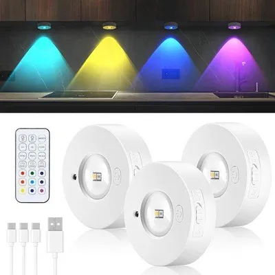 Productafbeelding van Oplaadbare draadloze led-kastlamp met afstandsbediening en timerfunctie