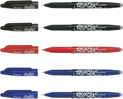 Produktbild von Frixion Ball 0.7 - 5er-Set 2x schwarz, 1x rot, 2x blau
