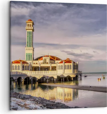 Produktbild von Bild auf Leinwand - Leinwandbild - Architektur asien gebäude kultur - 50x50cm - Wand Bild - Wanddeko - Leinwanddruck - Bilder - Kunstdruck - Wanddekoration - Leinwand bilder - Wandkunst - AC50x50-2119