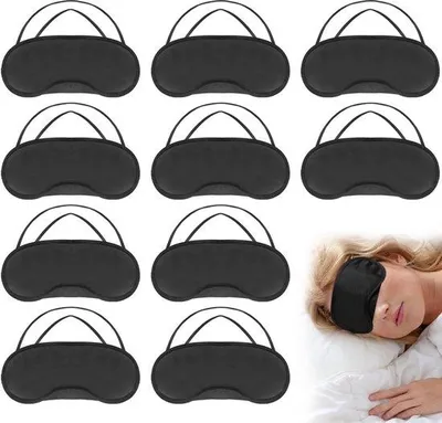 Produktbild von Schlafmaske - atmungsaktiv und leicht - 10 Stück - Schwarz