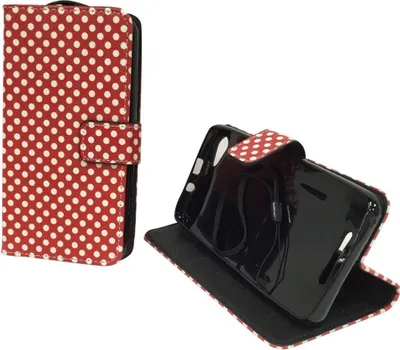 Produktbild von Handyhülle Tasche für Handy Wiko Jerry Polka Dot Rot