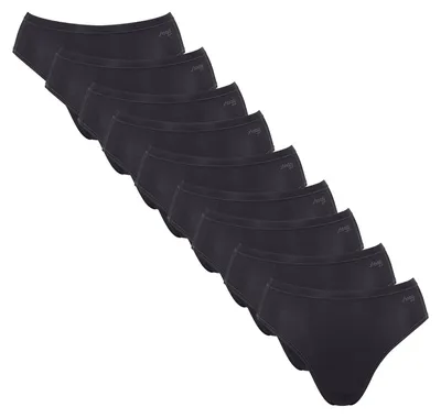 Produktbild von sloggi Damen Tai-Slip 9-Pack GO Daily Baumwolle Tai - BLACK - Größe XL