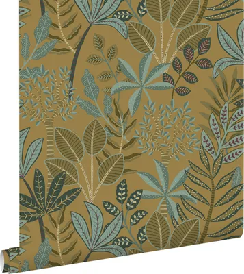 Immagine prodotto di ESTAhome carta da parati foglie giallo senape 50 x 900 cm