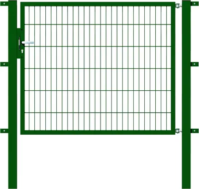 Produktbild von Alberts Einzeltor Flexo mit Zubehör, zum Einbetonieren, grün, Breite 150 cm, Höhe 120 cm
