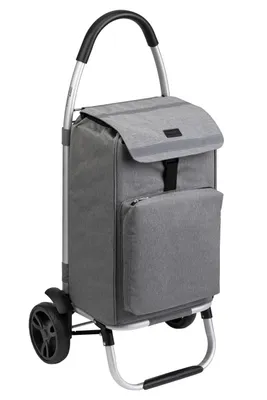 Produktbild von Meister Einkaufstrolley Grau, 54 + 5 L Klappbarer Einkaufsroller mit Kühlfach