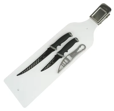 Produktbild von 4-teiliges Fischfiletier Set mit Messer und Schneidebrett