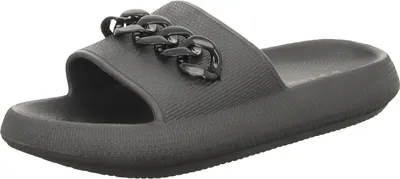 Produktbild von Leichte wasserabweisende Pantolette Schwarz LD-XKF042-BK mit Kettengliedern
