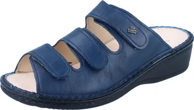 Produktbild von FINN COMFORT Pisa Damen Pantolette blau Glattleder - Größe: 43