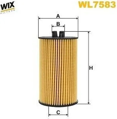 Produktbild von Ölfilter WIX FILTERS WL7583 Filtereinsatz für OPEL INSIGNIA Caravan Astra J Sports Tourer (P10) ASTRA J Astra K Sports Tourer (B16) ZAFIRA TOURER C
