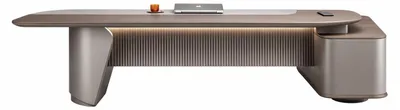 Produktbild von Eleganter Chefschreibtisch mit integrierter Beleuchtung und Stauraum