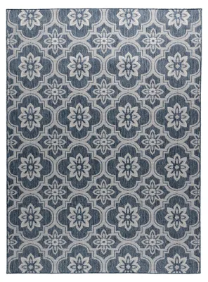 Produktbild von In- & Outdoor Teppich - Rio Flower Blau