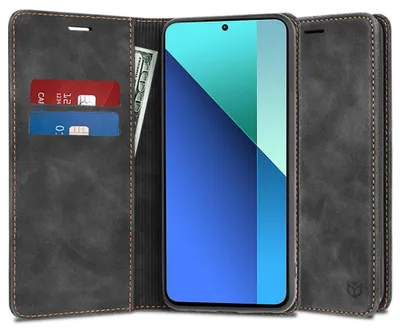Obrázek produktu pro Techsuit Confy Book Wallet Flip Cover pro Xiaomi Redmi Note 13 4G - Black