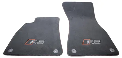 Original Audi RS Velour Fußmatten für VORN + HINTEN Schwarz für Audi A6 C8 A7 4K – Produktansicht