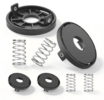Produktbild von Spulentabdeckungs-Set für Rasentrimmer - 4 Stück Abdeckungen + 4 Stück Federn