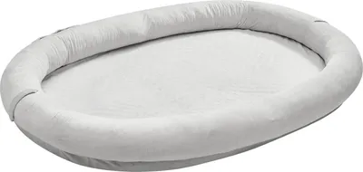 Produktbild von SucceBuy Hundebett für Menschen und Hunde, 178x120x24 cm, großes Memory-Schaum-Bett mit Seitentasche, Griff und Reißverschluss, abnehmbarer und waschbarer Bezug, Kurzflor, Grau