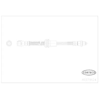 Produktbild von CORTECO 49379124 Bremsschlauch Vorne passend für MERCEDES-BENZ GLK (X204)