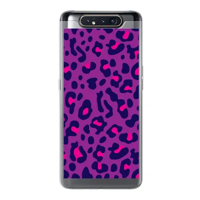 Produktbild von MuchoWow® Handyhülle Schutzhülle Hülle für Samsung Galaxy A80 Pantherdruck - Lila - Rosa Silikon Softcase Handy Hülle - Schutzdeckel