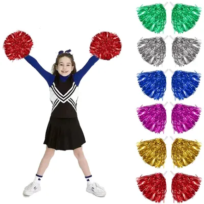 Obrázek produktu pro Sada 12 cheerleadinkových pomponů v různých barvách