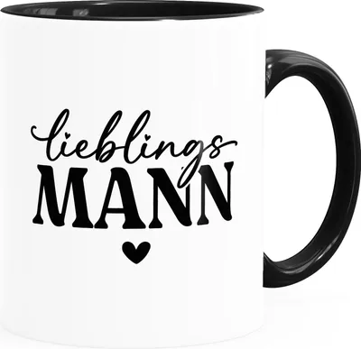 Produktbild von Kaffee-Tasse Liebe Liebeserklärung Geschenk Jahrestag Valentinstag Geburtstag Weihnachten Mann Frau Moonworks® Mann weiß-innen-schwarz standard