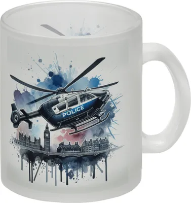 Produktbild von Polizeihubschrauber Glas Tasse